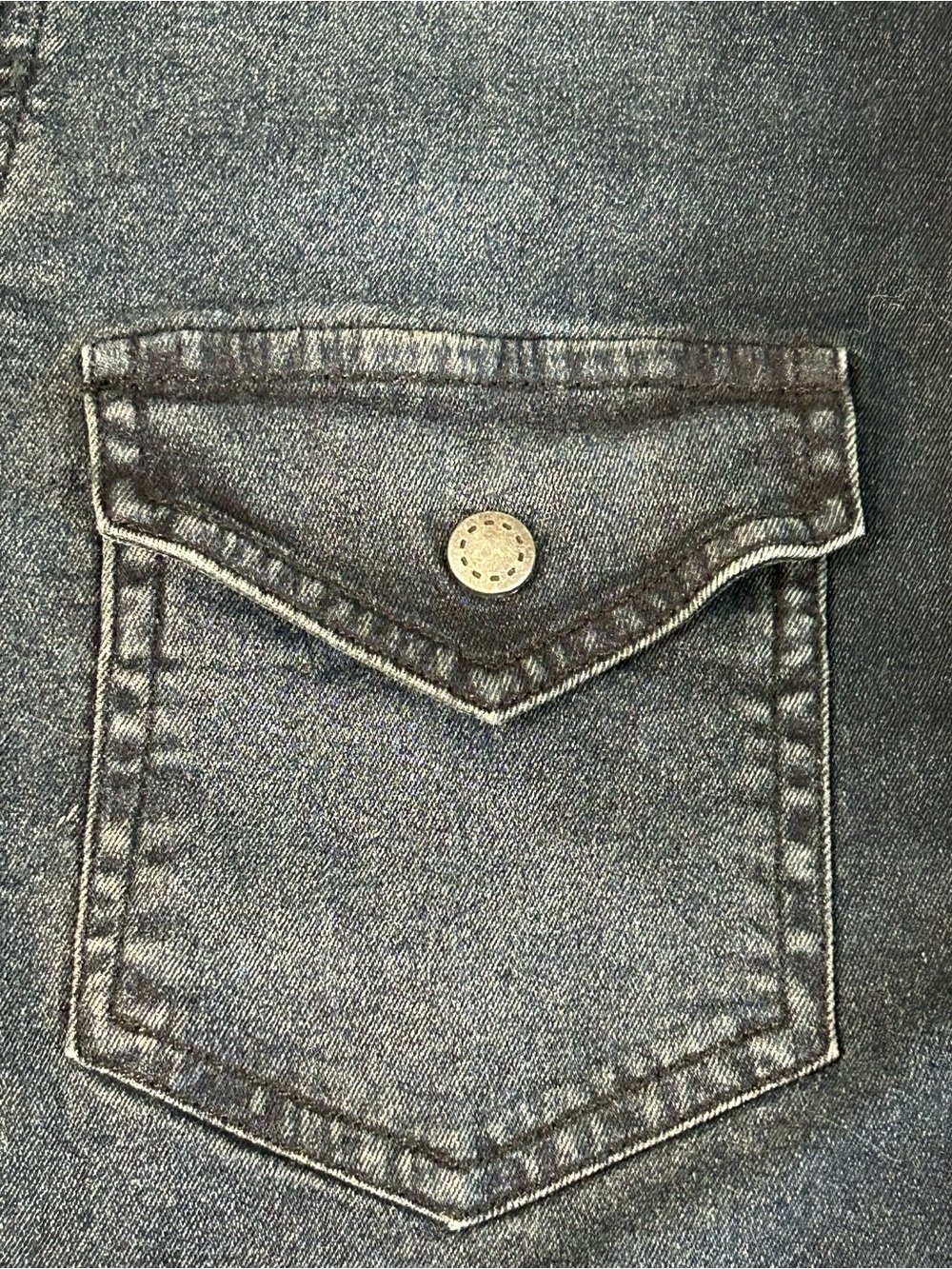 Coldwater Creek Dark Blue Washed Denim Shirt Shacket - Picture 4 of 8